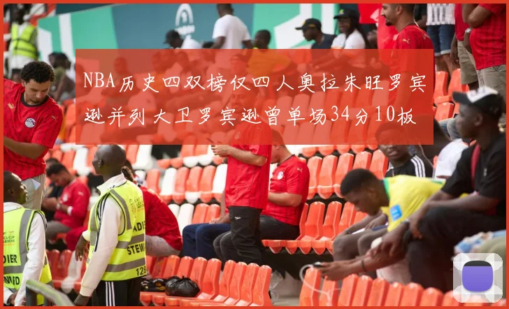 NBA历史四双榜仅四人奥拉朱旺罗宾逊并列大卫罗宾逊曾单场34分10板10助10帽